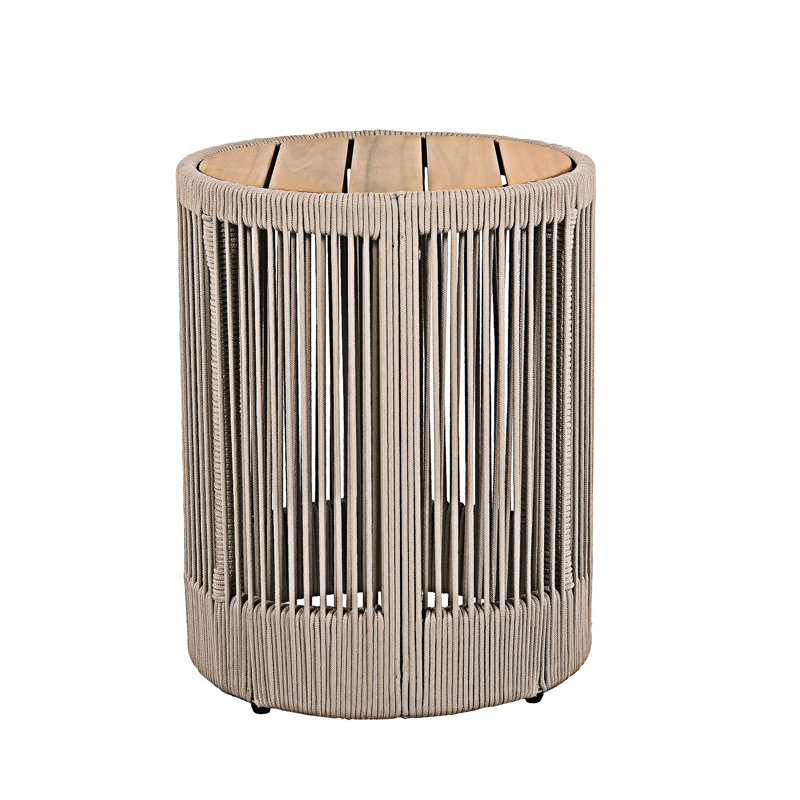 Outdoor Side Table, Beige