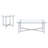 Contemporary 2-Piece Glass Coffee Table Set