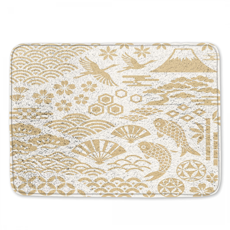 Tapis de bain japonais, L 34 po x L 21 po