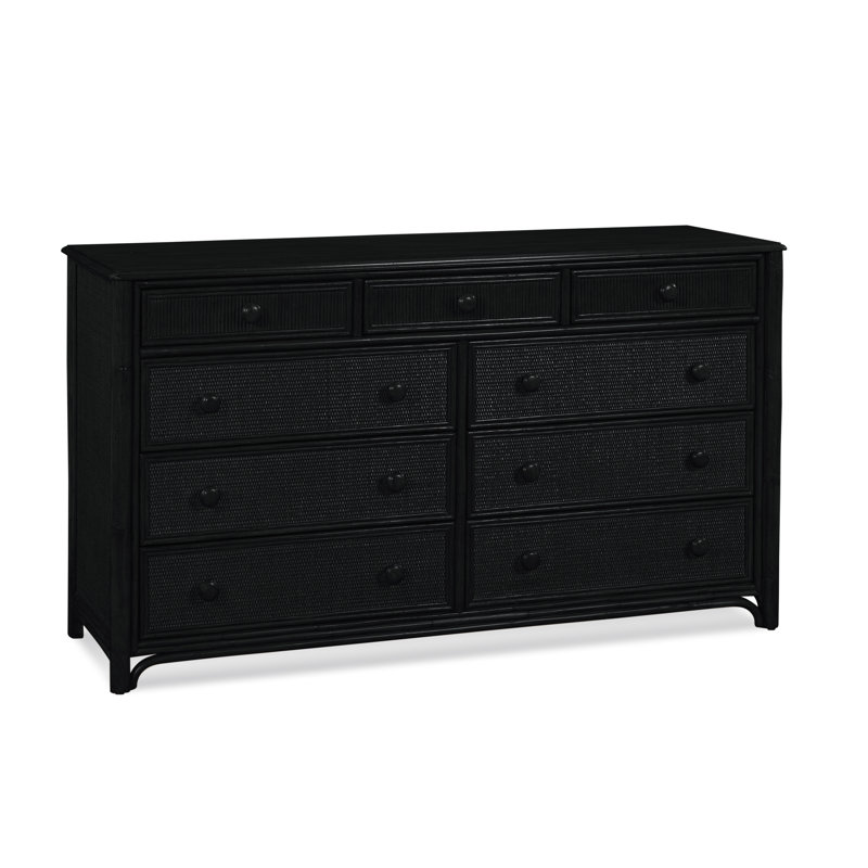 Commode 9 tiroirs Summer Retreat, Noir, noir, noir, noir