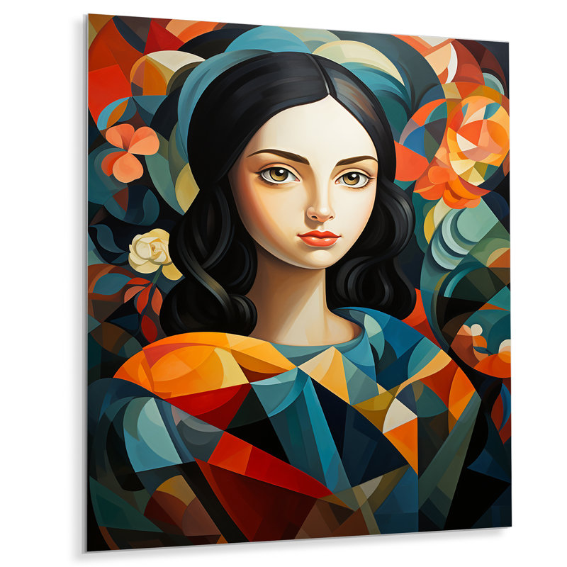 Mona Lisa In Henri Matisse Style II - Art mural moderne en métal, H 20 po x l 12 po x P 1 po