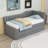 Three Drawers Upholstered Daybed with Trundle-1266376238-1266376225