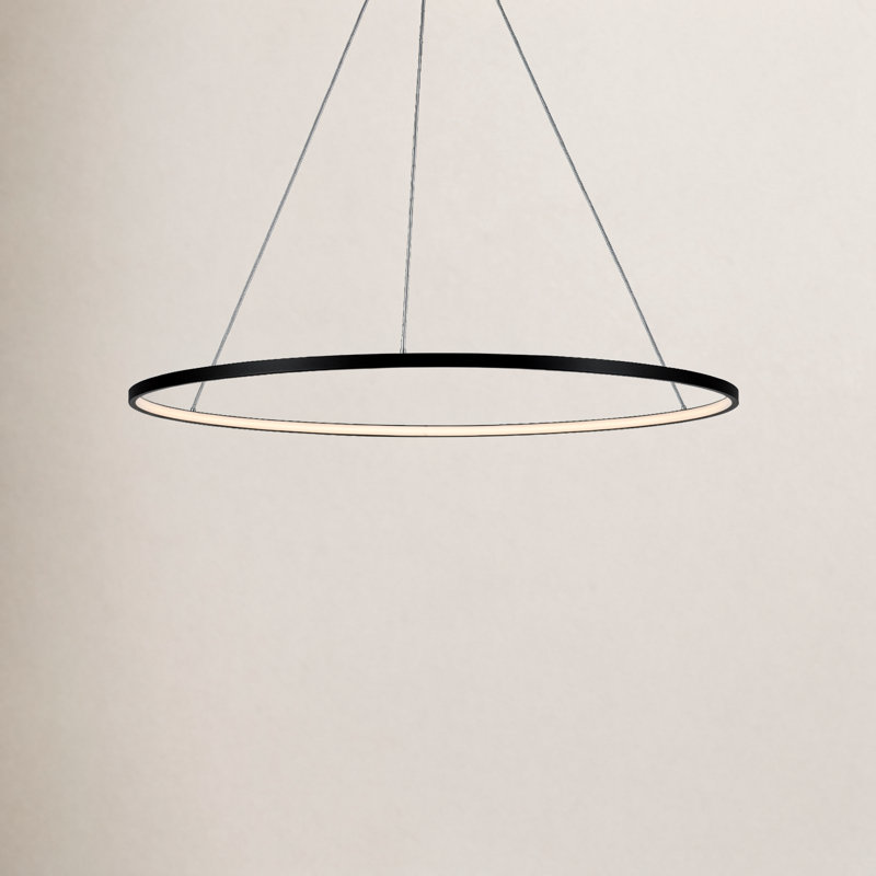 Odin 1 - Light LED Pendant, Matte Black, 0.75" H x 34.88" W x 34.88" D