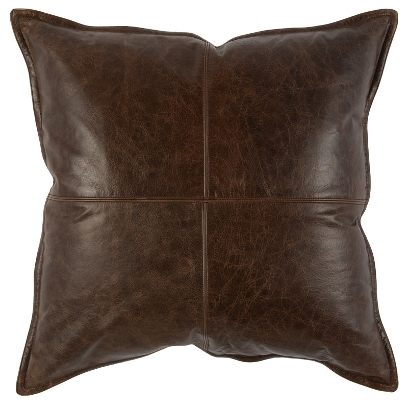 Cheyenne Square Pillow Cover & Insert, Square 22", Chocolate Brown