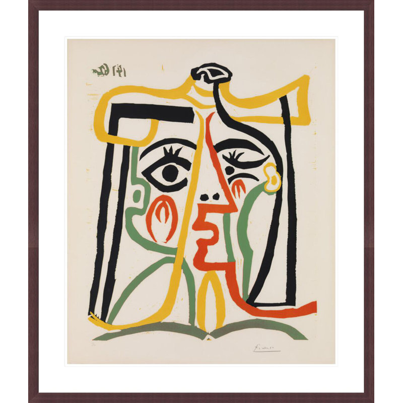 (Tête de femme) par Pablo Picasso, impression giclée sur cadre, H 39,06 po x l 33,5 po