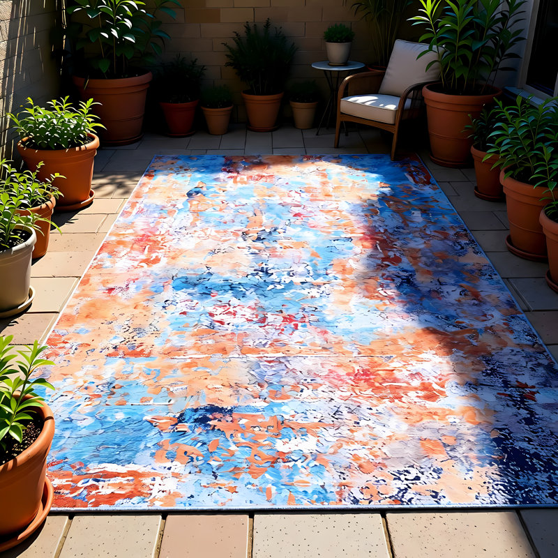 MAVAL Multi Washable Rug Doormat Rug, Rectangle 3' x 5'