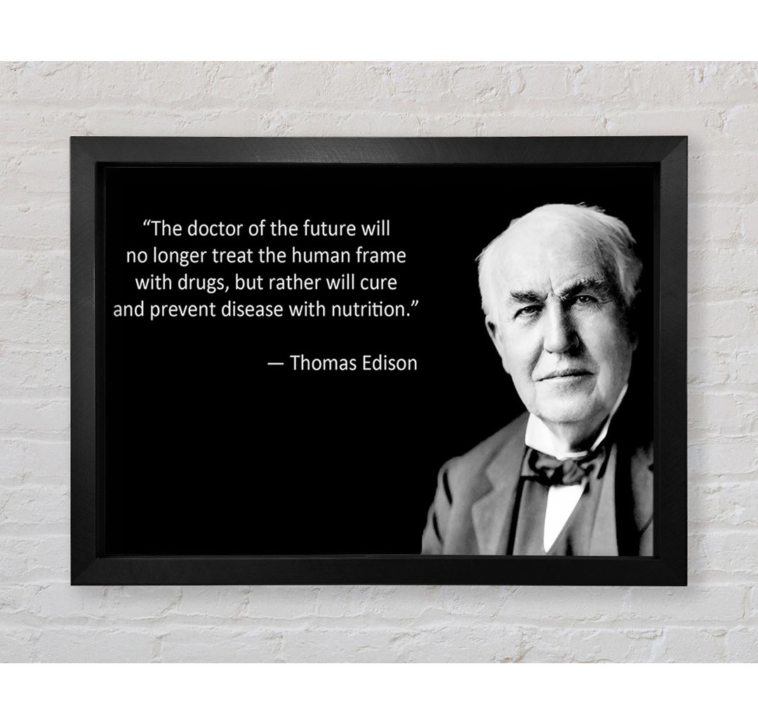 Motivierendes Zitat Thomas Edison - Einzelne Bilderrahmen Kunstdrucke