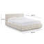Grand lit Keyshawn à motif jacquard crème