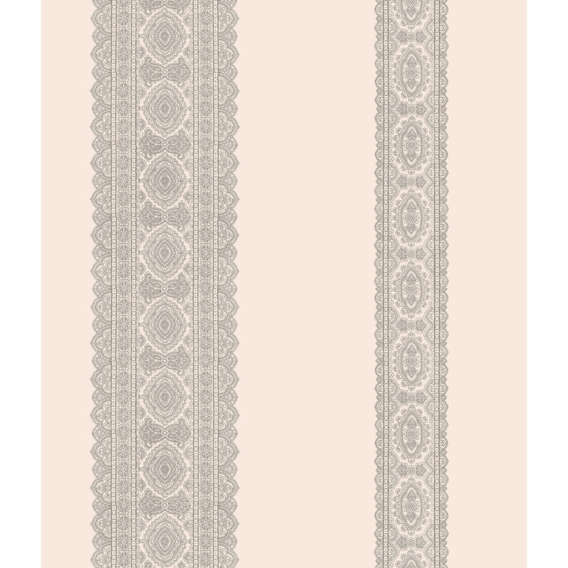Papier peint embossé 3d 33 pi x 20,5 po motif cachemire Elouise, Gris