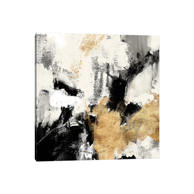 Neutral Gold Collage II by Victoria Borges - Wrapped Canvas Painting