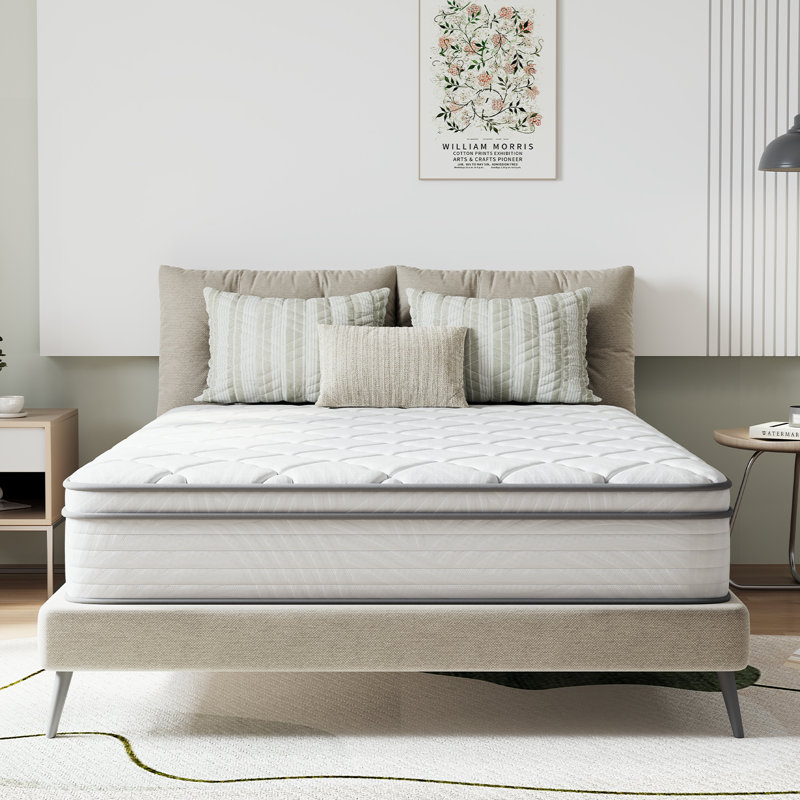 10" Medium Cooling Gel Memory Foam Hybrid Mattress,King Size Mattress in A Box, King, 10"