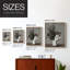 Impression florale vintage encadrée Lxxvii - bois massif