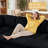 118" U-Shaped Pull Out Sleeper Sofa Bed 4 Piece Corduroy Modular Sectional Convertible Couch With Corner & Storage Chaise & Armrest Cabinet-778696408