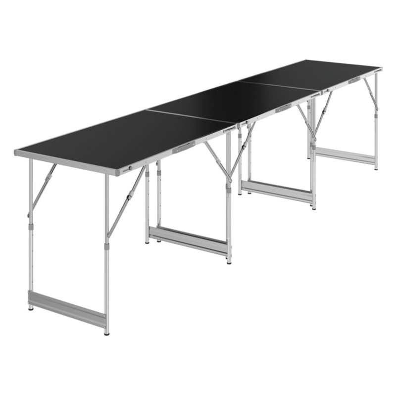 Aerynn Rectangular Wood Metal Folding Outdoor Camping Table , 100cm cm W 60cm cm D
