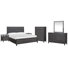 Wentworth Queen Panel Bed 2 Nightstands Drawer Dresser With Landscape Mirror And Drawer Chest