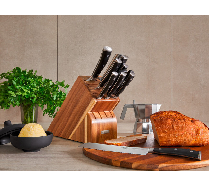 Classic Ikon Eleven Piece Block Set, Acacia