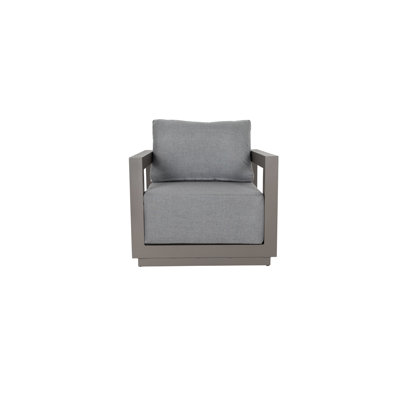 Chaise longue en aluminium thermolaqué avec coussins Sunbrella® Elementi