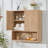 Fluted Bathroom Wall Cabinet, Wall-Mounted Medicine Cabinet With Adjustable Shelf & Doors, Farmhouse Floating Over The Toilet Storage Cabinets For Laundry Room, Kitchen, Living Room-2146057317