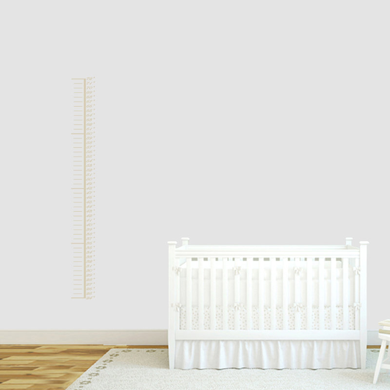 Abstract Non-Wall Damaging Growth Chart Decal, Beige