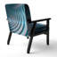 Vibrant Curve Design Ii - Chaise d'appoint rembourrée et fauteuil moderne