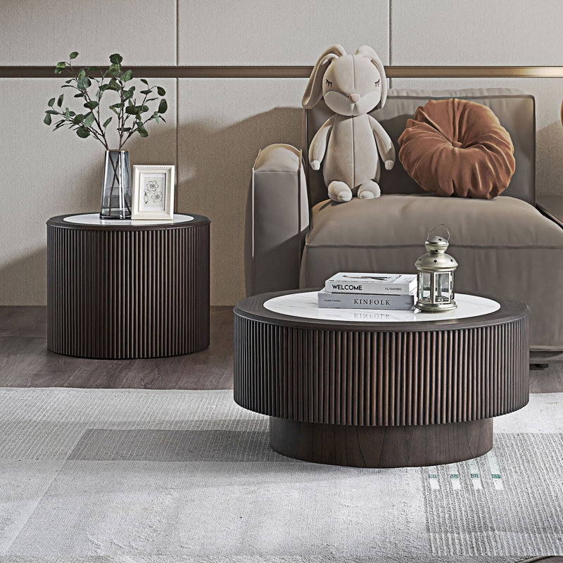 Ensemble de tables basses rondes