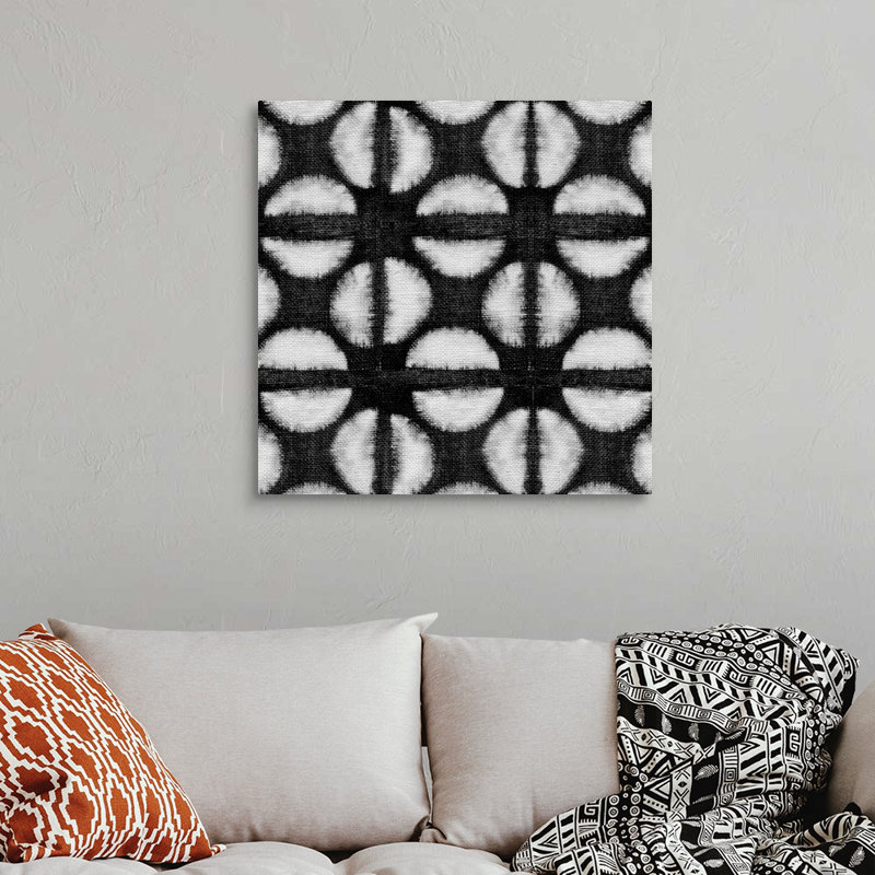 Reproduction d’art sur toile, "shibori Black IV" par Nancy Green, Toile tendue, H 30 po x l 30 po x P 1,25 po
