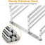 Porte-serviettes mural à 3 niveaux avec tablettes - Porte-serviettes en acier inoxydable nickel brossé pour serviettes de bain et linge de maison