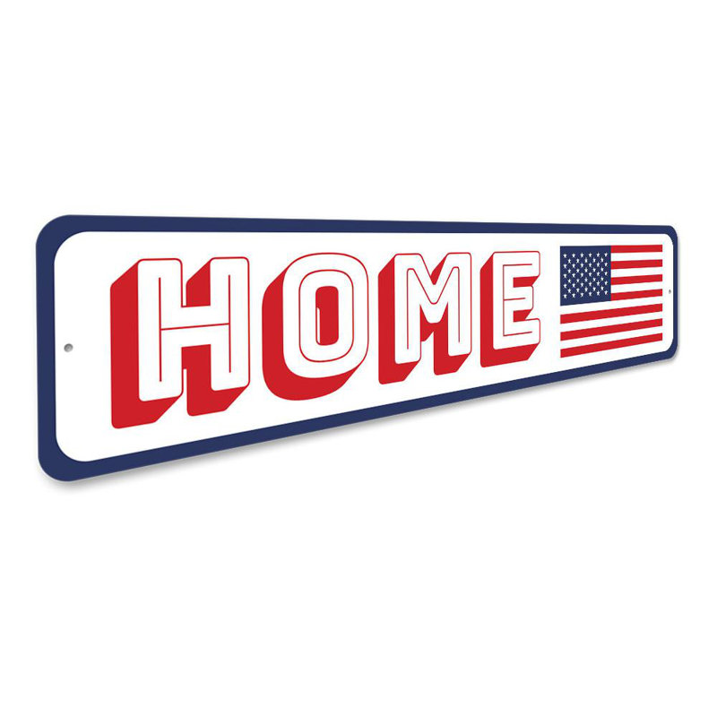 Plaque en aluminium American Home, H 6 po x l 24 po x P 0,06 po