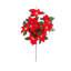 28 po Branche de poinsettia artificielle pré-éclairée avec 20 lumières DEL