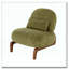 Chaise de salon en velours avec coussin moelleux, fauteuil d'appoint sans accoudoirs avec pieds en bois massif-1010561910