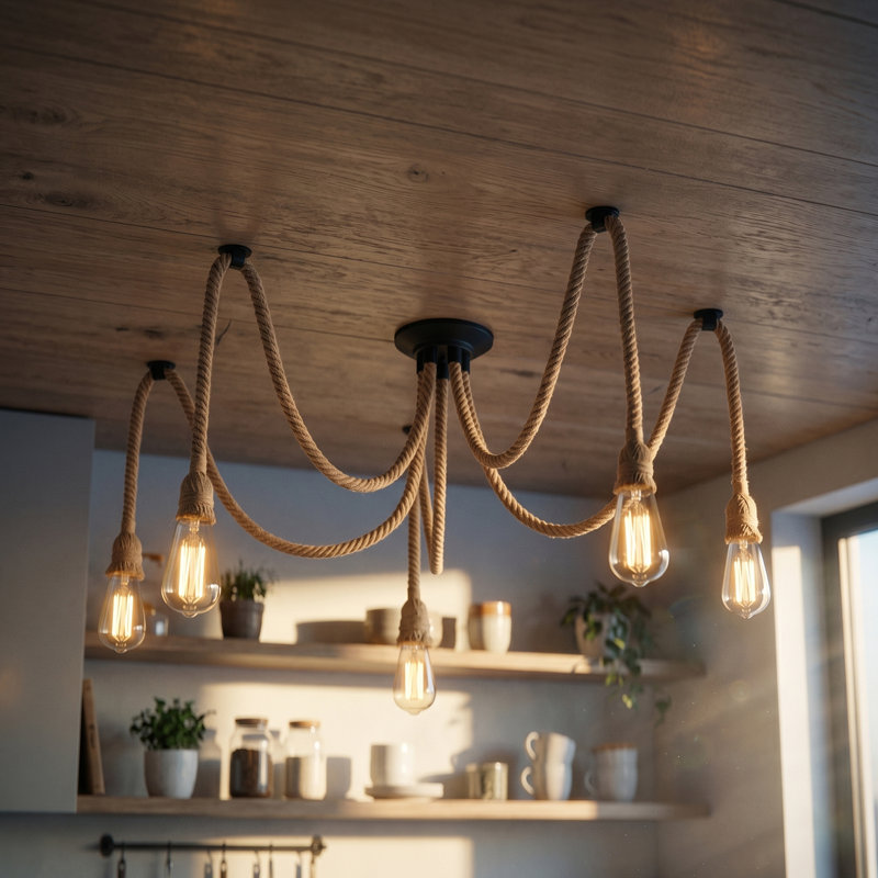 - Light Black Kitchen Island Pendant, 5
