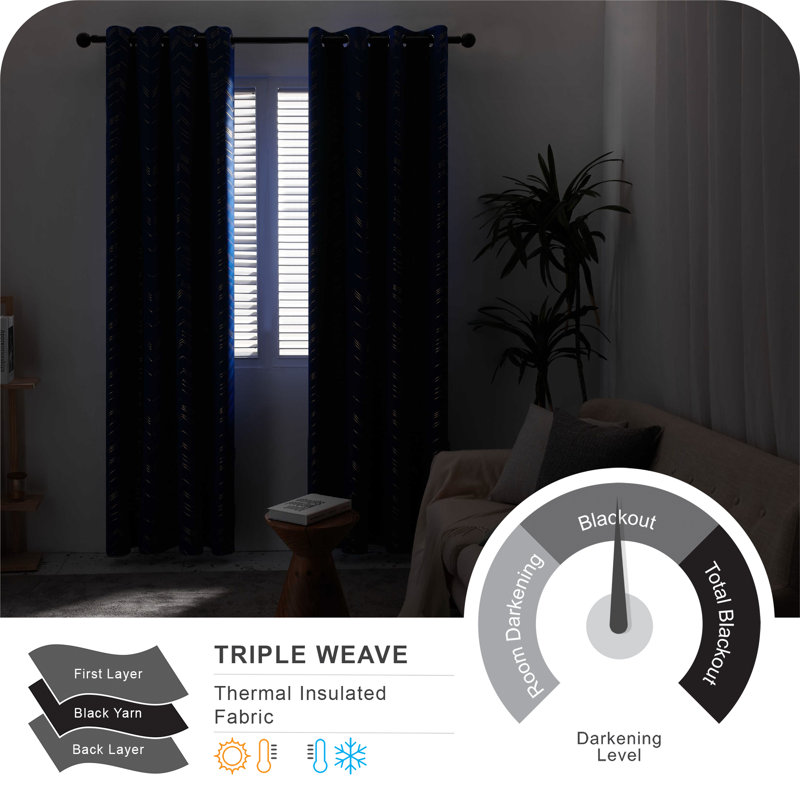 Radmil Blackout Curtain Pair, 116.84cm W x 182.88cm D