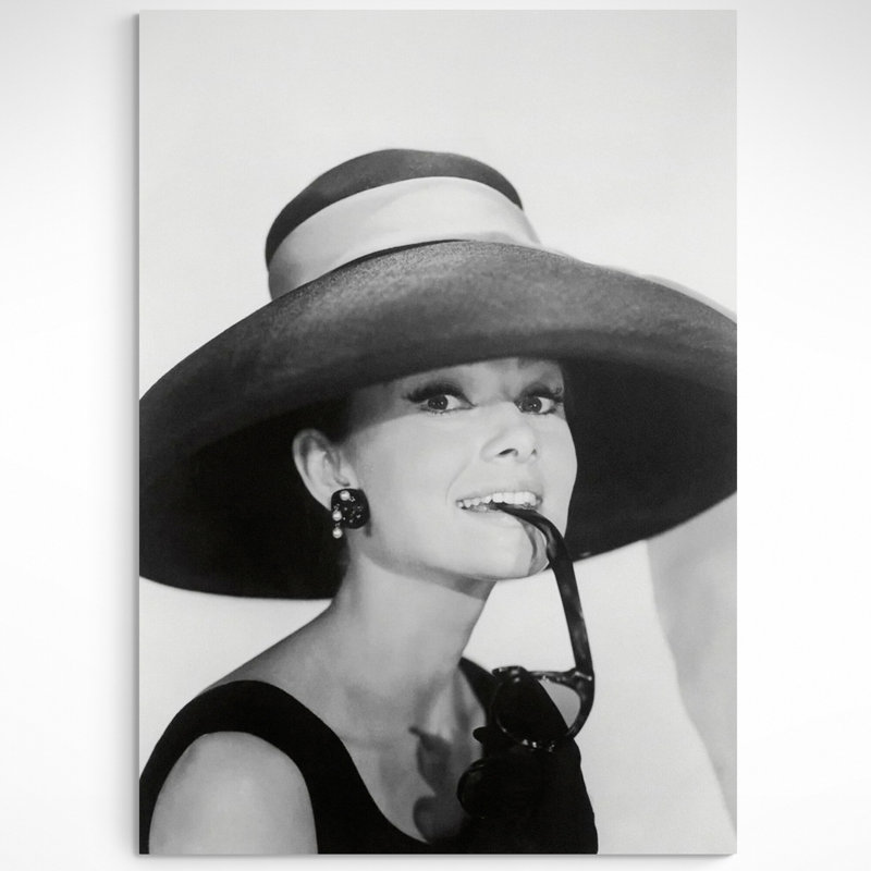 Audrey Hepburn - Breakfast At Tiffany's - Wearing A Hat - Movie Wall Art - Print, 61cm H x 41cm W