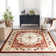 Tapis polypropylenered/beige tissé à la machine Harbert