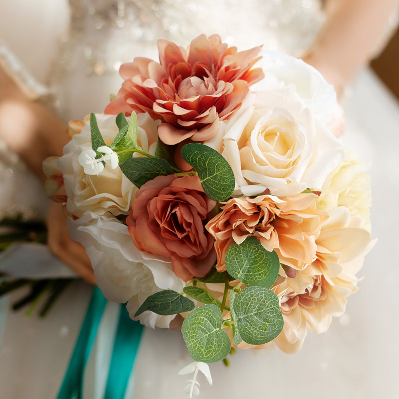 Boîte combinée de fleurs artificielles pour bricolage mariage bouquet de douche