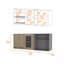 Armoire murale 3 tablettes 3 portes