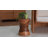 Bali & Pari Samira Solid Suar Wood Side Table - Handcrafted Sculptural End Table With Hourglass Design, Modern Boho Style For Living Room Or Bedroom