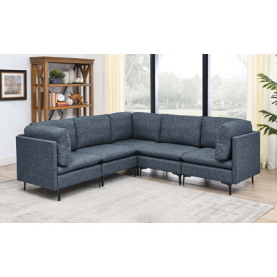 Aruna 93.5" Wide Symmetrical Modular Corner Sectional by Wade Logan