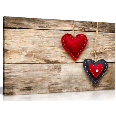 Red Love Hes - Wrapped Canvas Print