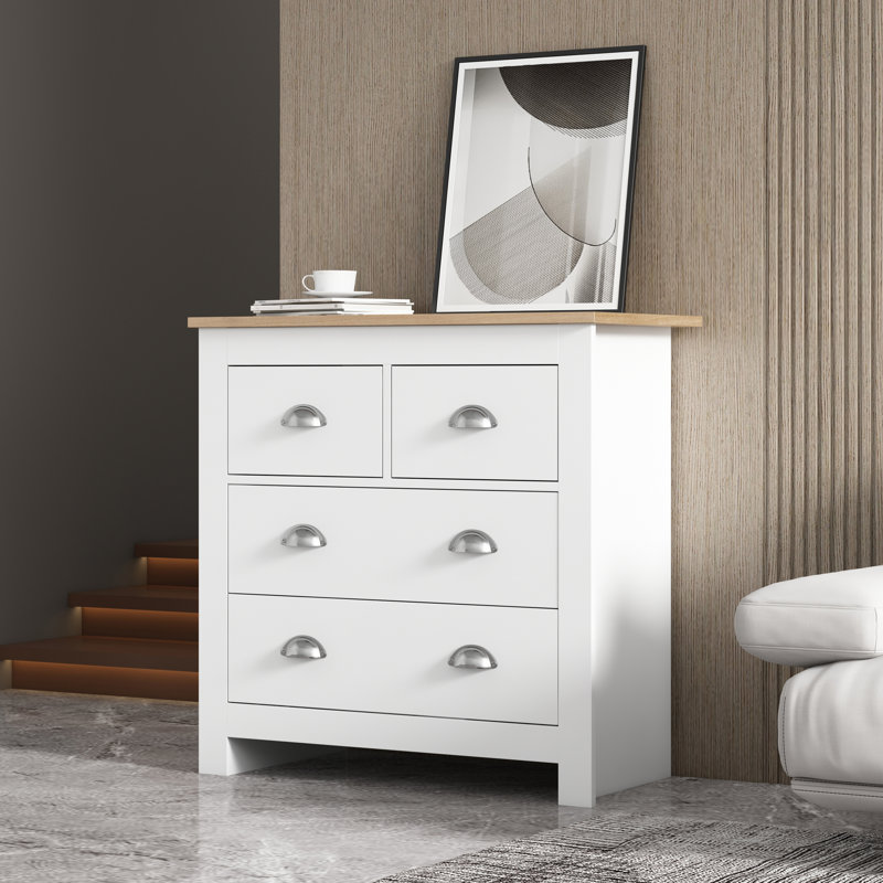 Rily 80cm W Solid + Manufactured Wood Bedside Table