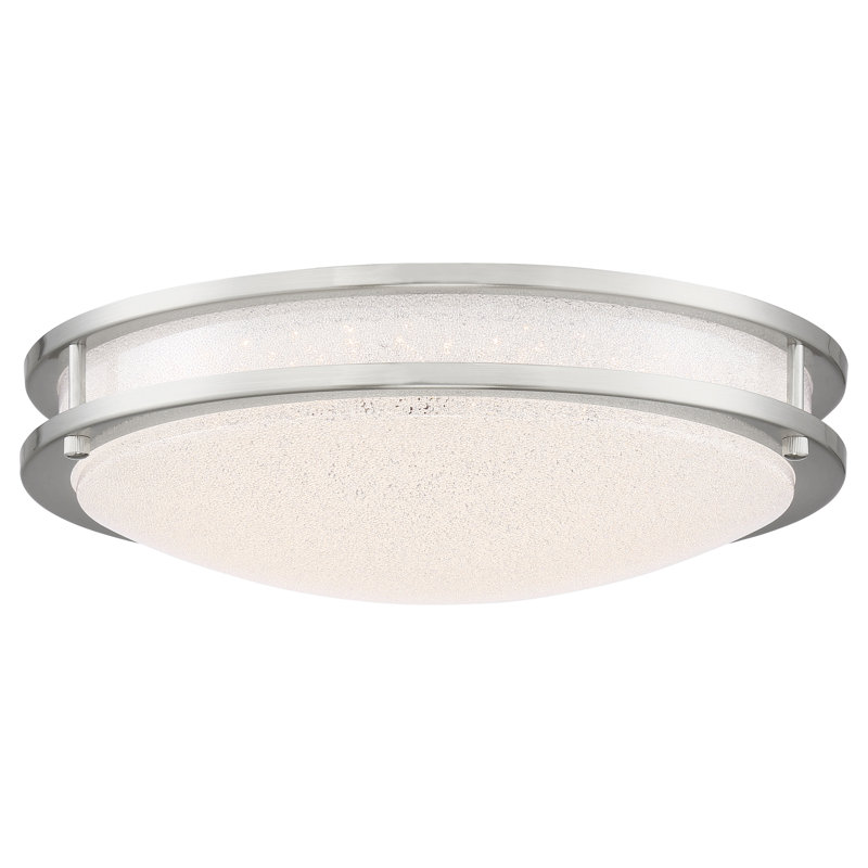 Serife Acrylic Flush Mount, 5" H x 16" W x 16" D