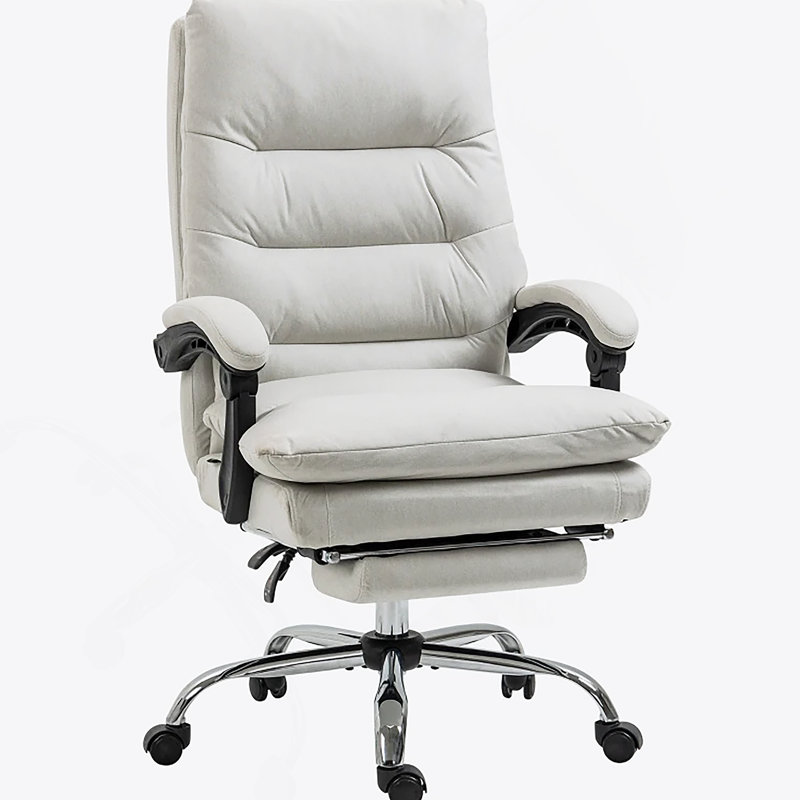 Fauteuil de bureau en microfibre à massage inclinable et chauffant, parfait pour la détente et le travail confortable