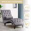 Chaise longue capitonnée en velours-290435530