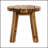 D16x16" Round Side Table, Solid Wood