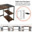 Fortney 55" W Writing Desk with Storage Shelves, Home Office Computer Desk with Hooks-144102777