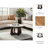 Round Coffee Table, Marble Top and Wood Legs, Perfect for any Living Room Table, 30"