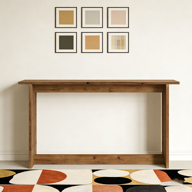 63“ Solid Wood Farmhouse Console Table