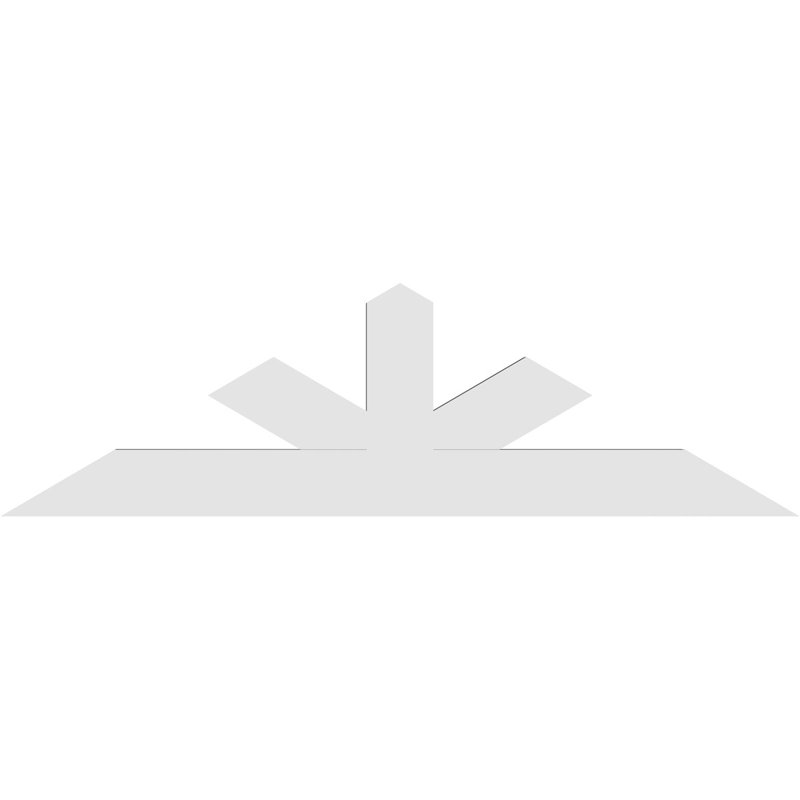 Support à pignon Saratoga, H 14 po x l 48 po (pas: 7/12), P 2 po x F 4 po, PVC