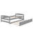 Twin Size Platform Bed With Trundle-227811759