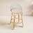 Ellie Rattan and Metal Low Back Counter Stool-1007794906
